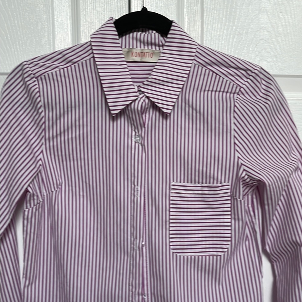Purple Striped women's XS Shirt - cotton blend - Italy